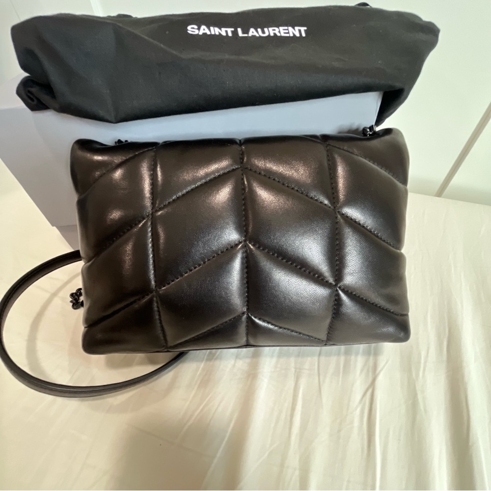 Saint Laurent Black Toy Puffer Crossbody Bag - Picture 7 of 16